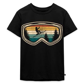 SKIBRILLE montagne sports skis ski montagne cadeau - T-shirt Premium bio Enfant - noir - Devant - Mikhail (115cm)