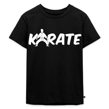 Karate - Kinder Premium Bio T-Shirt - Schwarz - Vorne - Mikhail (115cm)