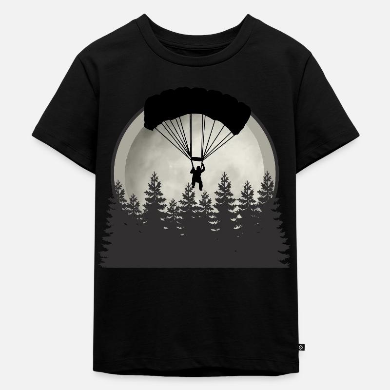 Gleitschirmfliegen - Kinder Premium Bio T-Shirt - Schwarz