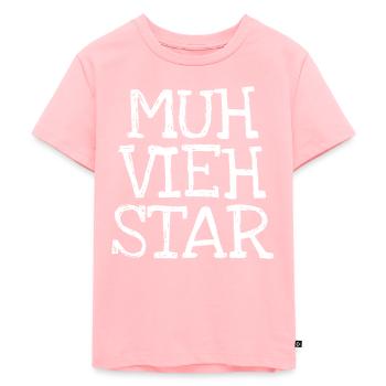 Muh Vieh Star - Kinder Premium Bio T-Shirt - Rosa - Vorne - AI Model Kid Female (0cm)