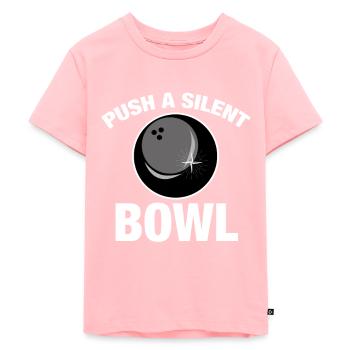 Drücken Sie eine stille Schüssel Beast Bowlers Pins Kegel - Kinder Premium Bio T-Shirt - Rosa - Vorne - AI Model Kid Female (0cm)