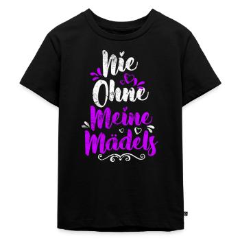 Nie ohne meine Mädels - Kinder Premium Bio T-Shirt - Schwarz - Vorne - Mikhail (115cm)