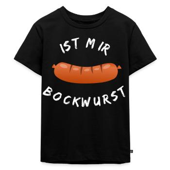 Ist mir Bockwurst - Kinder Premium Bio T-Shirt - Schwarz - Vorne - Mikhail (115cm)