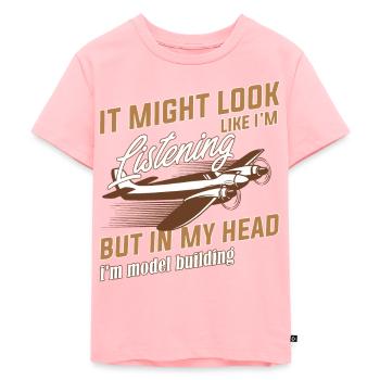 modèle d'avion - T-shirt Premium bio Enfant - rose - Devant - AI Model Kid Female (0cm)