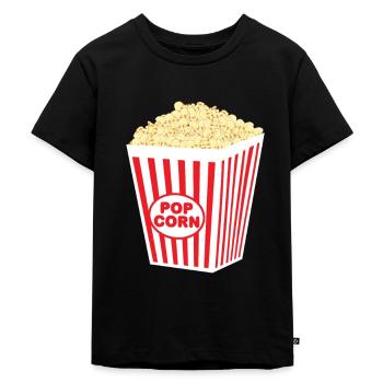 Popcorn Kostüm - Kinder Premium Bio T-Shirt - Schwarz - Vorne - Mikhail (115cm)