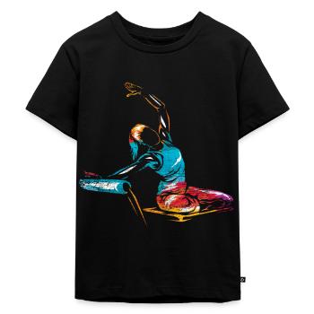 Pilates Exercise - Kids Premium Organic T-Shirt - black - Front - Mikhail (115cm)