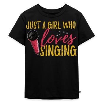 singing - Kids Premium Organic T-Shirt - black - Front - Mikhail (115cm)