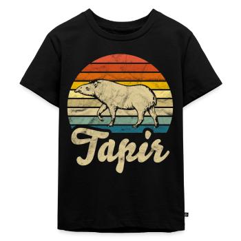 Tapir Tapir Tapir - Kinder Premium Bio T-Shirt - Schwarz - Vorne - Mikhail (115cm)