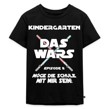 Einschulung 2025 Kindergarten das wars - Episode 2 - Kinder Premium Bio T-Shirt - Schwarz - Vorne - Mikhail (115cm)