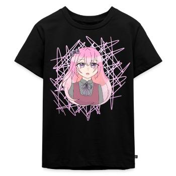 Manga girl - Kids Premium Organic T-Shirt - black - Front - Mikhail (115cm)
