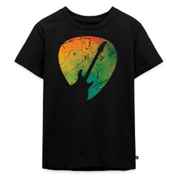 Gitarre - Kinder Premium Bio T-Shirt - Schwarz - Vorne - Mikhail (115cm)