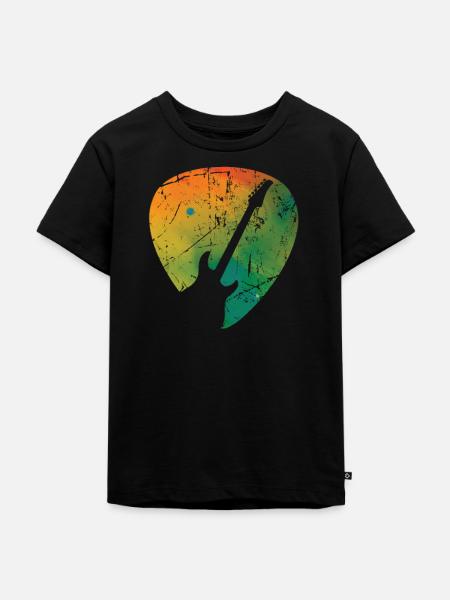 Gitarre - Kinder Premium Bio T-Shirt - Schwarz