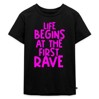 rave - Kids Premium Organic T-Shirt - black - Front - Mikhail (115cm)