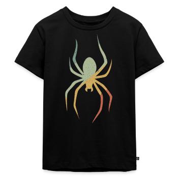 Spinne - Kinder Premium Bio T-Shirt - Schwarz - Vorne - Mikhail (115cm)