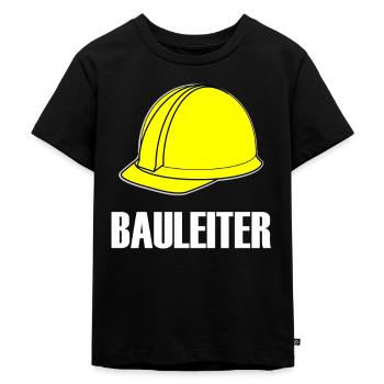Bauleiter - Kinder Premium Bio T-Shirt - Schwarz - Vorne - Mikhail (115cm)