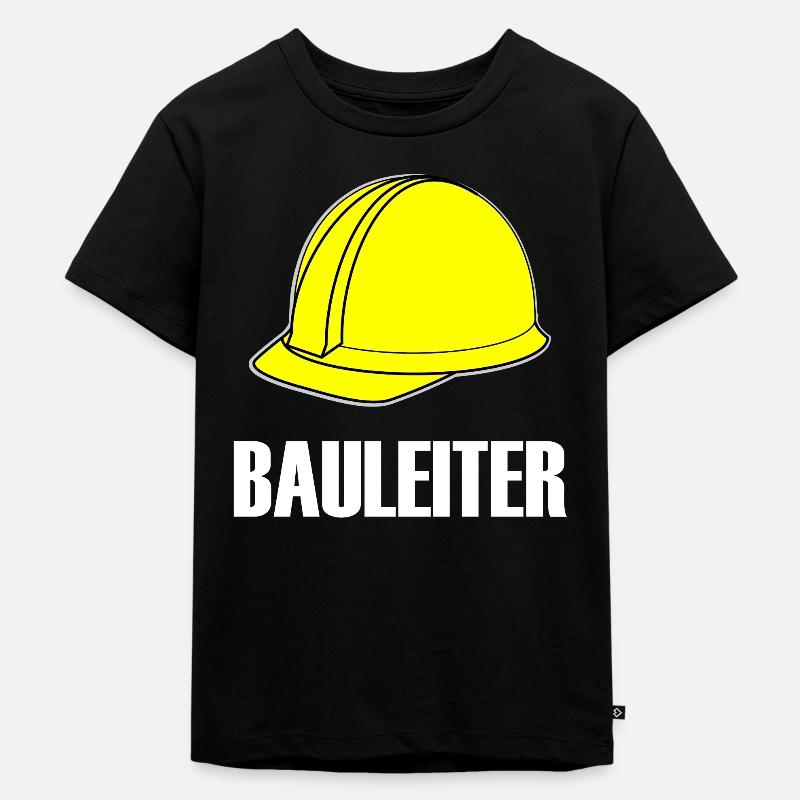 Bauleiter - Kinder Premium Bio T-Shirt - Schwarz