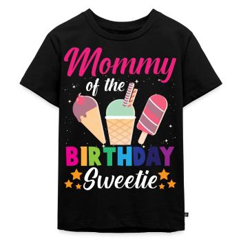 Geburtstag Mutter Eiscreme Prinzessin Kind - Kinder Premium Bio T-Shirt - Schwarz - Vorne - Mikhail (115cm)
