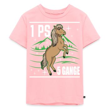 Islandpferd - Kinder Premium Bio T-Shirt - Rosa - Vorne - AI Model Kid Female (0cm)