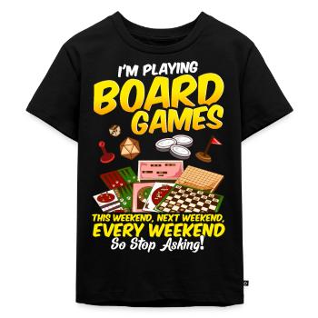 Brettspiele Gesellschaftsspiele Spieleabend - Kinder Premium Bio T-Shirt - Schwarz - Vorne - Mikhail (115cm)