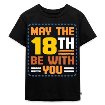 18. Geburtstag - Kinder Premium Bio T-Shirt - Schwarz - Vorne - Mikhail (115cm)
