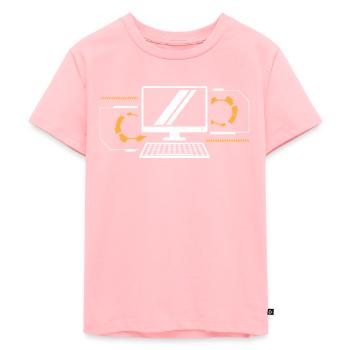 Computer - Kinder Premium Bio T-Shirt - Rosa - Vorne - AI Model Kid Female (0cm)