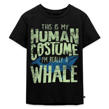 whale - Kids Premium Organic T-Shirt - black - Front - Mikhail (115cm)