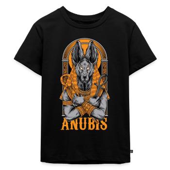 Anubis Egyptian God Egypt Guity Gift - Ekologisk premium-T-shirt barn - svart - Fram - Mikhail (115cm)