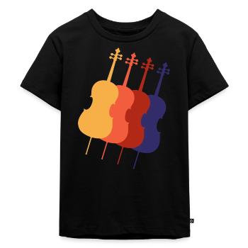 Cello - Kinder Premium Bio T-Shirt - Schwarz - Vorne - Mikhail (115cm)