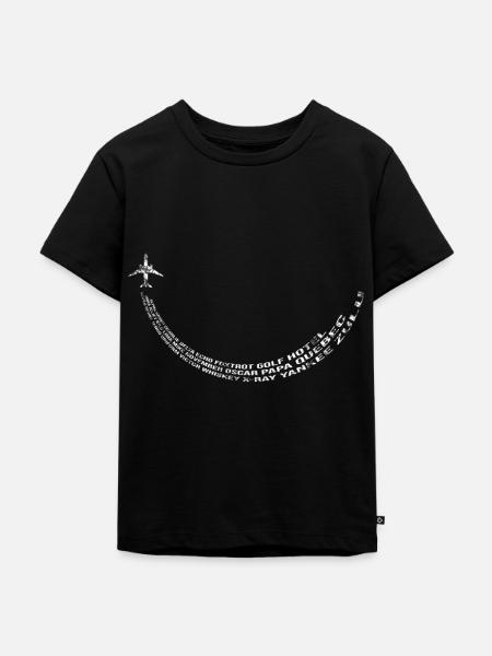 Flugzeug Luftfahrt - Kinder Premium Bio T-Shirt - Schwarz
