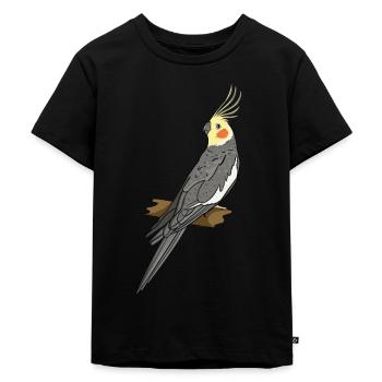 Cockatiel - Kids Premium Organic T-Shirt - black - Front - Mikhail (115cm)