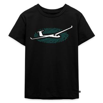 Segelflug - Kinder Premium Bio T-Shirt - Schwarz - Vorne - Mikhail (115cm)