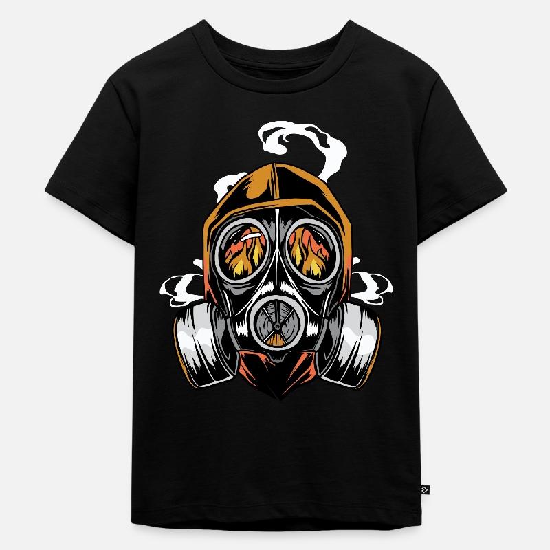 Peste de catastrophe de masque à gaz - T-shirt Premium bio Enfant - noir