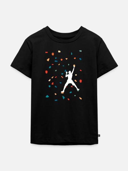 Klettern - Bouldern Boulder - Kinder Premium Bio T-Shirt - Schwarz