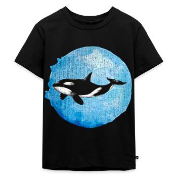 Orca - Kinder Premium Bio T-Shirt - Schwarz - Vorne - Mikhail (115cm)
