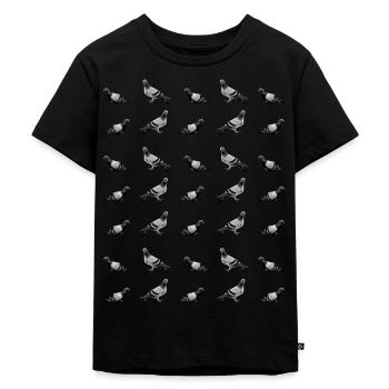 Tauben T-Shirt Geschenk Tauben Besitzer - Kinder Premium Bio T-Shirt - Schwarz - Vorne - Mikhail (115cm)