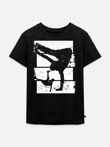 Breakdancer - Kinder Premium Bio T-Shirt - Schwarz