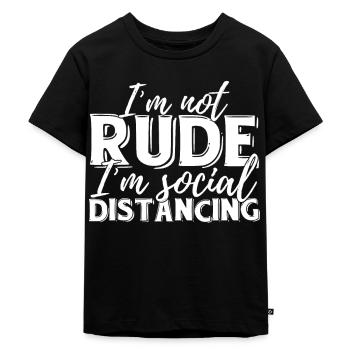 I'm not rude I'm social distancing - Kids Premium Organic T-Shirt - black - Front - Mikhail (115cm)