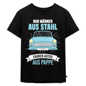 DDR Auto Osten Ossi Ostberlin Ostalgie Ostdeutsch - Kinder Premium Bio T-Shirt - Schwarz - Vorne - Mikhail (115cm)