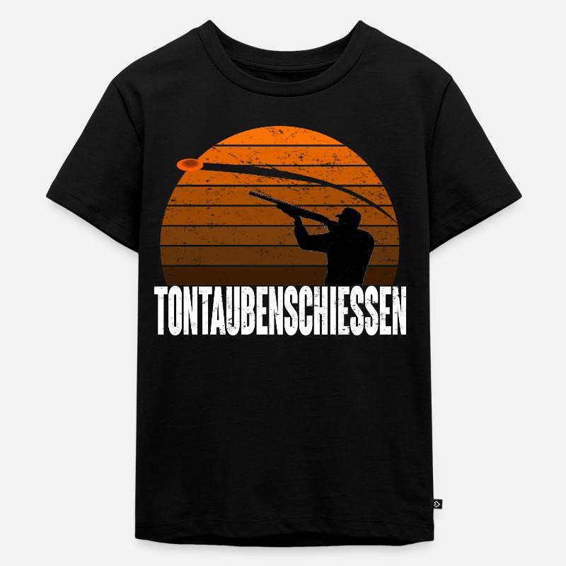 Tontaubenschiessen - Kinder Premium Bio T-Shirt - Schwarz