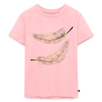 feathers brown shade - Kids Premium Organic T-Shirt - rose - Front - AI Model Kid Female (0cm)