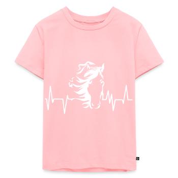 Islandpferd - Kinder Premium Bio T-Shirt - Rosa - Vorne - AI Model Kid Female (0cm)