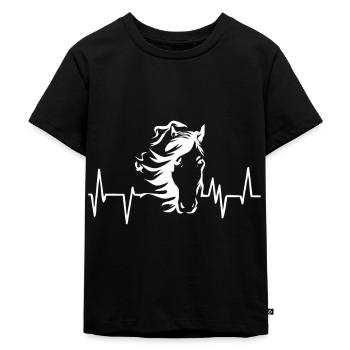 Islandpferd - Kinder Premium Bio T-Shirt - Schwarz - Vorne - Mikhail (115cm)