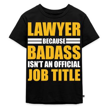 Rechtsanwalt, Anwalt Badass - Kinder Premium Bio T-Shirt - Schwarz - Vorne - Mikhail (115cm)