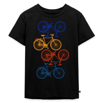 Fahrrad Sport - Kinder Premium Bio T-Shirt - Schwarz - Vorne - Mikhail (115cm)