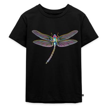 Libelle - Kinder Premium Bio T-Shirt - Schwarz - Vorne - Mikhail (115cm)