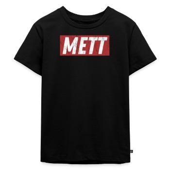 Mett - Liebhaber von Mettigel und Fleisch - Kinder Premium Bio T-Shirt - Schwarz - Vorne - Mikhail (115cm)