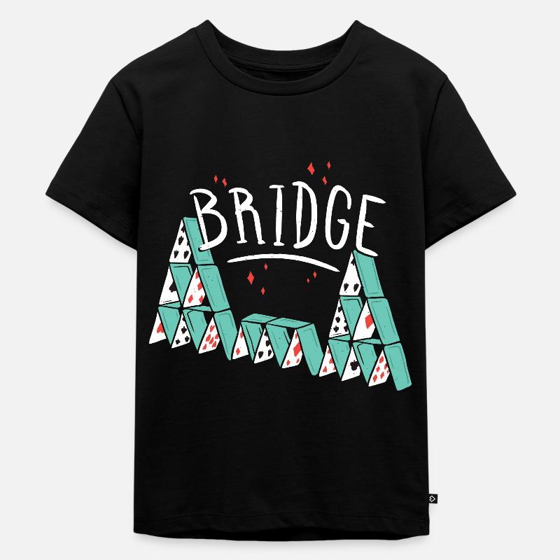 Brücke Bridge T-shirt - Kinder Premium Bio T-Shirt - Schwarz