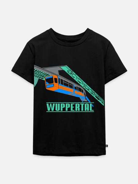 Wuppertal Schwebebahn - Kinder Premium Bio T-Shirt - Schwarz