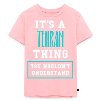 Tehran Tehran Iran Gift - Kids Premium Organic T-Shirt - rose - Front - AI Model Kid Female (0cm)