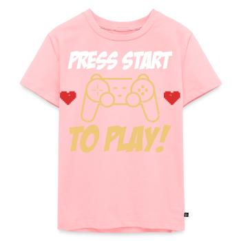 Controller Spielkonsole Start - Kinder Premium Bio T-Shirt - Rosa - Vorne - AI Model Kid Female (0cm)